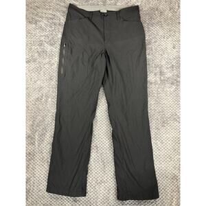 Eddie Bauer Pants Men 34x32 Black Hiking Cargo Fleece Lined Outdoors Outerwear